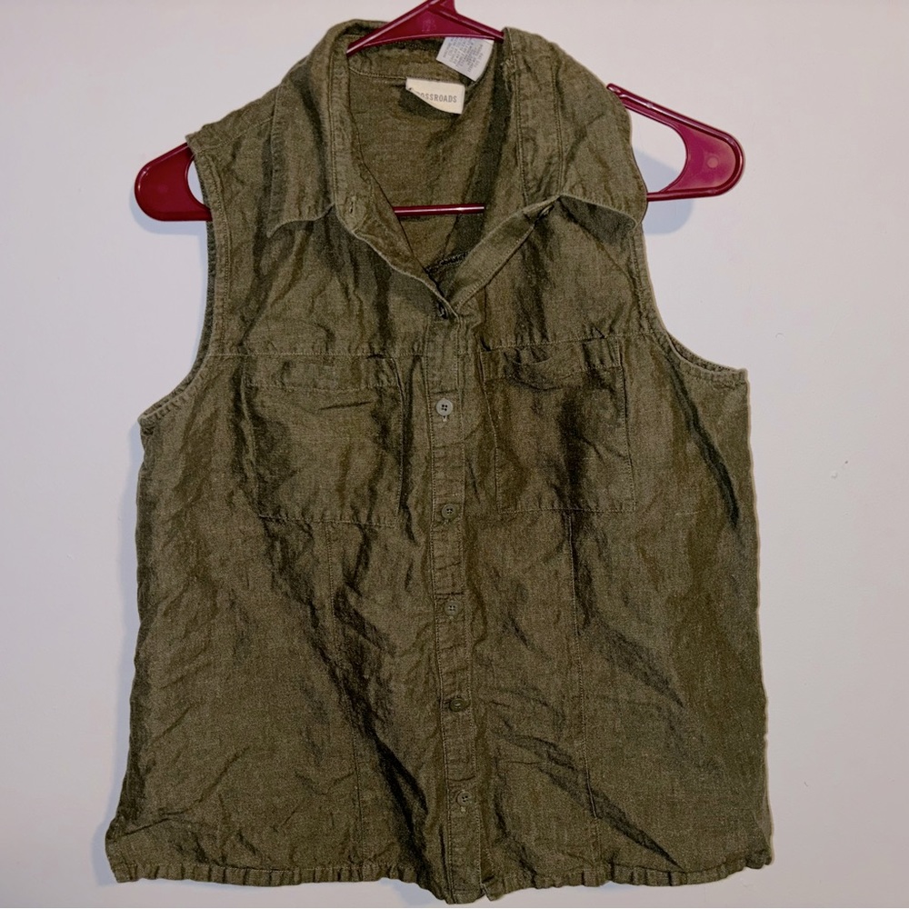 Olive Green Button Up